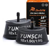 YunSCM 2Pcs 38/48-355 18 pollice Camera d'aria 18x1.50/1.75/1.90 AV32mm Valve Compatibile 18 pollice Biciclette Mountain Bike, bici da strada, city bike 18x1.50 18x1.75 18x1.90
