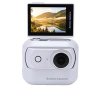 Yunseity Action Camera 4K con Schermo Ribaltabile e Design Magnetico Rimovibile, a Doppia Batteria con capacità di 1050 MAh per la Registrazione Video in Prospettiva in Prima (WHITE)