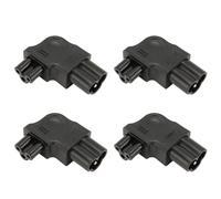 Yunseity Adattatore di Alimentazione IEC320 C6 a IEC320 C5 da 4 Pezzi, Angolo Retto di 90 Gradi, 250 V, Guscio in PVC, per Adattatori di Alimentazione per Laptop, Lampade da Scrivania,