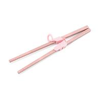 Yunseity Bacchette per l'addestramento di Bambini e Principianti, Strumento di Apprendimento Staccabile con Design a Forma di Orso e Striscia Elastica per un Facile Aiuto per Mangiare in Blu, (PINK)