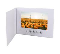 Yunseity Biglietto d'auguri Video da 7 Pollici con Schermo LCD, Brochure Digitale per Eventi di Natale e Anniversari, Supporta la Riproduzione HD 720P e più Formati di File, A5