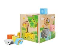 Yunseity Blocchi Educativi per Costruzioni Educative con Forme in Legno con Vernice Atossica per abilità Motorie Fini (scatola di intelligenza dei cartoni animati)