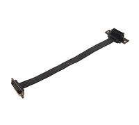 Yunseity Cavo di Prolunga PCIe 3.0 1X, Doppio Adattatore per Scheda Montante Ad Angolo Retto da 90 Gradi, Trasmissione Ad Alta velocità, Extender PCIe 1X Mobile (20 cm)