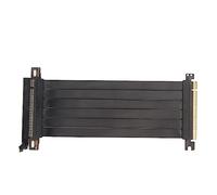 Yunseity Cavo di Prolunga PCIe 3.0, Cavo Riser PCIe 3.0 X16 Flessibile Schermato EMI, Scheda Riser PCI Express Ad Alta velocità da 180 Gradi per Scheda Grafica (Nero)