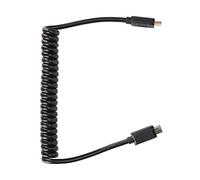 Yunseity Cavo USB C da 10 Gbps da USB C Maschio a USB C Maschio Caricatore 3A Ricarica Rapida 1,2 M Sincronizzazione Trasferimento Dati Cavo a Molla Elicoidale per (Spina Diritta da