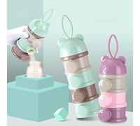 Yunseity Dispenser Multifunzionale per Latte in Polvere, Contenitore per Snack a 4 Scomparti, per Neonati, Viola Chiaro, 7,5 X 24 cm. (Yunseityuyaxroj96i-10284649)