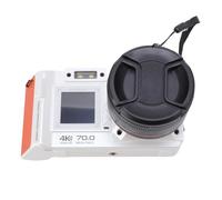 Yunseity Doppia Fotocamera Digitale, Fotocamera Digitale WiFi 4K 70MP con Lettore di Carte da Viaggio (WHITE)