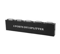 Yunseity DVI Splitter 1 in 4 Out HD Lossless Video Slitter per Proiettore, Plug and Play, Adatto per Data Center/ambienti di Allenamento, Lega di Alluminio (Spina europea)