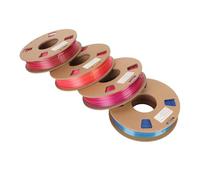 Yunseity Filamento in Seta Bicolore PLA 1,75 Mm, Rosso Oro Rosso Verde Blu Blu Verde, 4 Rotoli di Filamento per Timpante 3d con Superficiale di Timpa Brillanti
