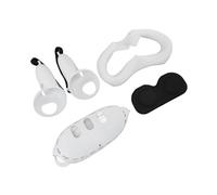 Yunseity Imposta di Protezione in Silicone per Occhiali VR, Copertura della Cuffia con Guscio Anterioreore, Impugnatura del Controller, Copertura Protetti per la Levetta, Dissipazione del (WHITE)