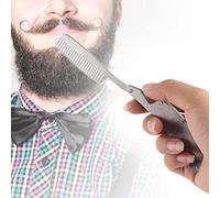 Yunseity Piastra per Barba ResistentE allal'ossidazione per Uomo Pettine per Barba Portatile Rotondo Casa per Tasche della Camicia Portafoglio Personale