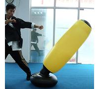 Yunseity Sacco di Sabbia, Sacco da Boxe Gonfiable da Box per Bicchiere in Materiale Ecologico con Base Ispessita per Casa o Ufficio per Adulti Bambini (YELLOW)