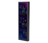 Yunseity Schermo Secondario del Telaio, Display della Temperatura Monitor LCD IPS con Guscio in Metallo Striscia Lunga da 8,8 Pollici per Computer (BLACK)
