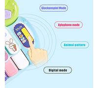 Yunseity Strumenti Musicali per Bambini Giocattoli Set di a Tamburo Xilofono con Tamburo Illuminato per Educazione Musicale Precoce Bambini di 1-4 Anni Plastica Colorata (Come mostrato)