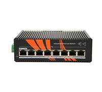 Yunseity Switch Ethernet Industriali A 8 Porte Non Gestiti da 100 M, 30 W IEEE802.3AF/AT, Montaggio su Guida DIN, Silenzioso Senza Ventola, da Meno 40 A 75 Gradi Centigradi