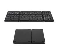 Yunseity Tastiera Bluetooth Pieghevole, Tastiera Wireless Portatile Ripiegata in Tre con Tastierino Numerico, Tastiera Pieghevole Tascabile Sincronizza Fino a 3 Dispositivi, per iOS