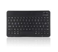 Yunseity Tastiera Francese AZERTY, Tastiera Bluetooth Wireless Portatile da 10 Pollici, Tastiera Layout AZERTY Ultra Sottile, per Smartphone, Tablet, PC, Desktop(Nero)