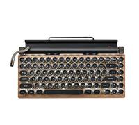 Yunseity Tastiera per Macchina da Scrivere Retrò, Tastiera da Gioco Meccanica con Tasti Rotondi Punk a 83 Tasti, Tastiera Qwerty Bluetooth per PC, Tablet, per IOS, Telefoni Android