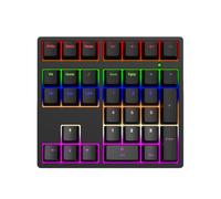 Yunseity Tastierino Numerico Meccanico, Tastierino Numerico Cablato USB C a 34 Tasti con Retroilluminazione RGB e Interruttore Blu, per PC Desktop Portatile (BLACK)