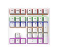 Yunseity Tastierino Numerico Meccanico, Tastierino Numerico Cablato USB C a 34 Tasti con Retroilluminazione RGB e Interruttore Blu, per PC Desktop Portatile (WHITE)