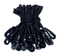 YUNSHANGHE 25 elastici con gancio, 10 cm di espansione con gancio, in gomma con gancio, tenditore multifunzione per teloni, manifesti, tende, gazebo, colore nero