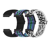 Yunshare Cinturino per orologio a sgancio rapido, 18 mm, 19 mm, 20 mm, 22 mm, 24 mm, in nylon elastico, per donne e uomini, per Samsung Galaxy Watch/Garmin/Fossil/Amazfit/Huawei, 3 pezzi, 19mm, Nylon