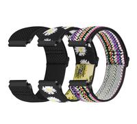 Yunshare Cinturino per orologio a sgancio rapido, 18 mm, 19 mm, 20 mm, 22 mm, 24 mm, in nylon elastico, per donne e uomini, per Samsung Galaxy Watch/Garmin/Fossil/Amazfit/Huawei, 3 pezzi, 19mm, Nylon