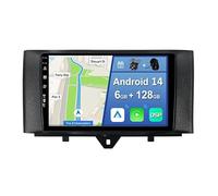 YUNTX [6GB+128GB] Android 14 Autoradio per Benz Smart Fortwo (2011-2015)-[Incorporato Carplay/Android Auto/DSP/GPS]-9 Pollice IPS 2.5D Touch Screen-CAM+MIC-DAB/AHD Camera/Bluetooth 5.0/Mirror Link