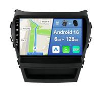 YUNTX [6GB+128GB] Android 16 Autoradio per Hyundai IX45 Santa Fe 2013-2018-[Incorporato Carplay/Android Auto/DSP/GPS]-9“ IPS Touch Screen-Camer MIC Incluso-DAB/Mirror Link/Bluetooth 5.0