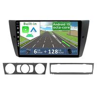 YUNTX [6GB+128GB] Autoradio 2 DIN Android 15 per BMW E90/E91/E92/E93 (2005-2012)-[Incorporato Carplay/Android Auto/DSP/GPS]-IPS 2.5D 9" Touch Screen-Camera+MIC-DAB/Mirror Link/Bluetooth 5.0/WiFi/USB