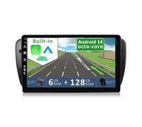 YUNTX Android 12 [6GB+128GB] Autoradio per Seat Ibiza 6J (2009-2014)-[Incorporato Carplay/Android Auto/DSP]-9 pollici-Free Camera&MIC-DAB/2 Din/GPS/BT 5.0/WiFi/USB/Comandi al volante/4G/MirrorLink