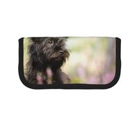 YUNWEIKEJI Affenpinscher Lawn Black Dogs Monkey Terrier, Astuccio per matite, Astuccio per matite in tela Astuccio per penne a matita di grande capacità