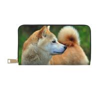 YUNWEIKEJI Akita Inu Bokeh Animali Cani Akita Inu, Portafogli Portafogli di grande capacità Porta carte di credito Portafoglio in pelle in microfibra