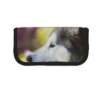 YUNWEIKEJI Alaskan Malamute Bokeh Animali Cani Carini, Astuccio per matite, Astuccio per matite in tela Astuccio per penne a matita di grande capacità