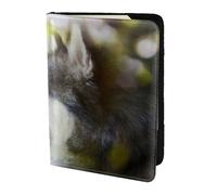YUNWEIKEJI Alaskan Malamute Bokeh Animali Cani Carini, Porta passaporto da viaggio in pelle PU Custodia per passaporto Copertine per passaporto da 5,5 pollici