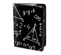 YUNWEIKEJI Algebra Geometria Matematica astratta, Porta passaporto da viaggio in pelle PU Custodia per passaporto Copertine per passaporto da 5,5 pollici