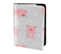 YUNWEIKEJI Allegri maialini carini, Porta passaporto da viaggio in pelle PU Custodia per passaporto Copertine per passaporto da 5,5 pollici