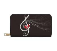 YUNWEIKEJI Amo le note musicali, Portafogli Portafogli di grande capacità Porta carte di credito Portafoglio in pelle in microfibra
