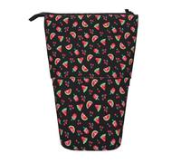 YUNWEIKEJI Angurie Ciliegie Nere, Astuccio telescopico, Portapenne con cerniera Astuccio per trucco Astuccio per matite Astuccio per penne