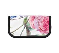 YUNWEIKEJI Annata del fiore della primavera dell'acquerello, Astuccio per matite, Astuccio per matite in tela Astuccio per penne a matita di grande capacità
