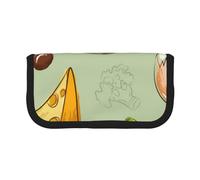 YUNWEIKEJI Avocado al formaggio broccoli Doodle, Astuccio per matite, Astuccio per matite in tela Astuccio per penne a matita di grande capacità