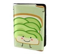 YUNWEIKEJI Avocado carino, pane tostato e uovo ficcato, Porta passaporto da viaggio in pelle PU Custodia per passaporto Copertine per passaporto da 5,5 pollici