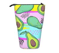 YUNWEIKEJI Avocado colorato disegno a mano, Astuccio telescopico, Portapenne con cerniera Astuccio per trucco Astuccio per matite Astuccio per penne