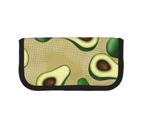 YUNWEIKEJI Avocado Punto Marrone, Astuccio per matite, Astuccio per matite in tela Astuccio per penne a matita di grande capacità