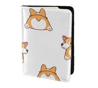YUNWEIKEJI Bel culo di Corgi, Porta passaporto da viaggio in pelle PU Custodia per passaporto Copertine per passaporto da 5,5 pollici