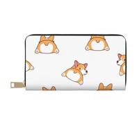 YUNWEIKEJI Bel culo di Corgi, Portafogli Portafogli di grande capacità Porta carte di credito Portafoglio in pelle in microfibra