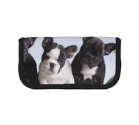 YUNWEIKEJI Bellissimi cuccioli di bulldog francese, Astuccio per matite, Astuccio per matite in tela Astuccio per penne a matita di grande capacità