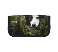 YUNWEIKEJI Border Collie Forest Stone Dolce Marrone Cani Animali Domestici, Astuccio per matite, Astuccio per matite in tela Astuccio per penne a matita di grande capacità