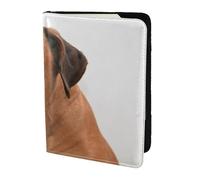 YUNWEIKEJI Cane Boxer Con La Faccia Triste, Porta passaporto da viaggio in pelle PU Custodia per passaporto Copertine per passaporto da 5,5 pollici