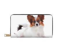 YUNWEIKEJI Cane Papillon Lanuginoso, Portafogli Portafogli di grande capacità Porta carte di credito Portafoglio in pelle in microfibra